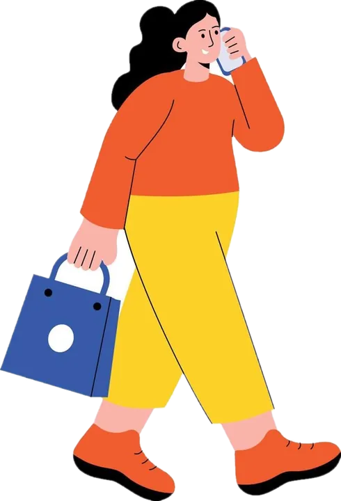 Person out shopping and making everyday purchases with a Self Visa credit card